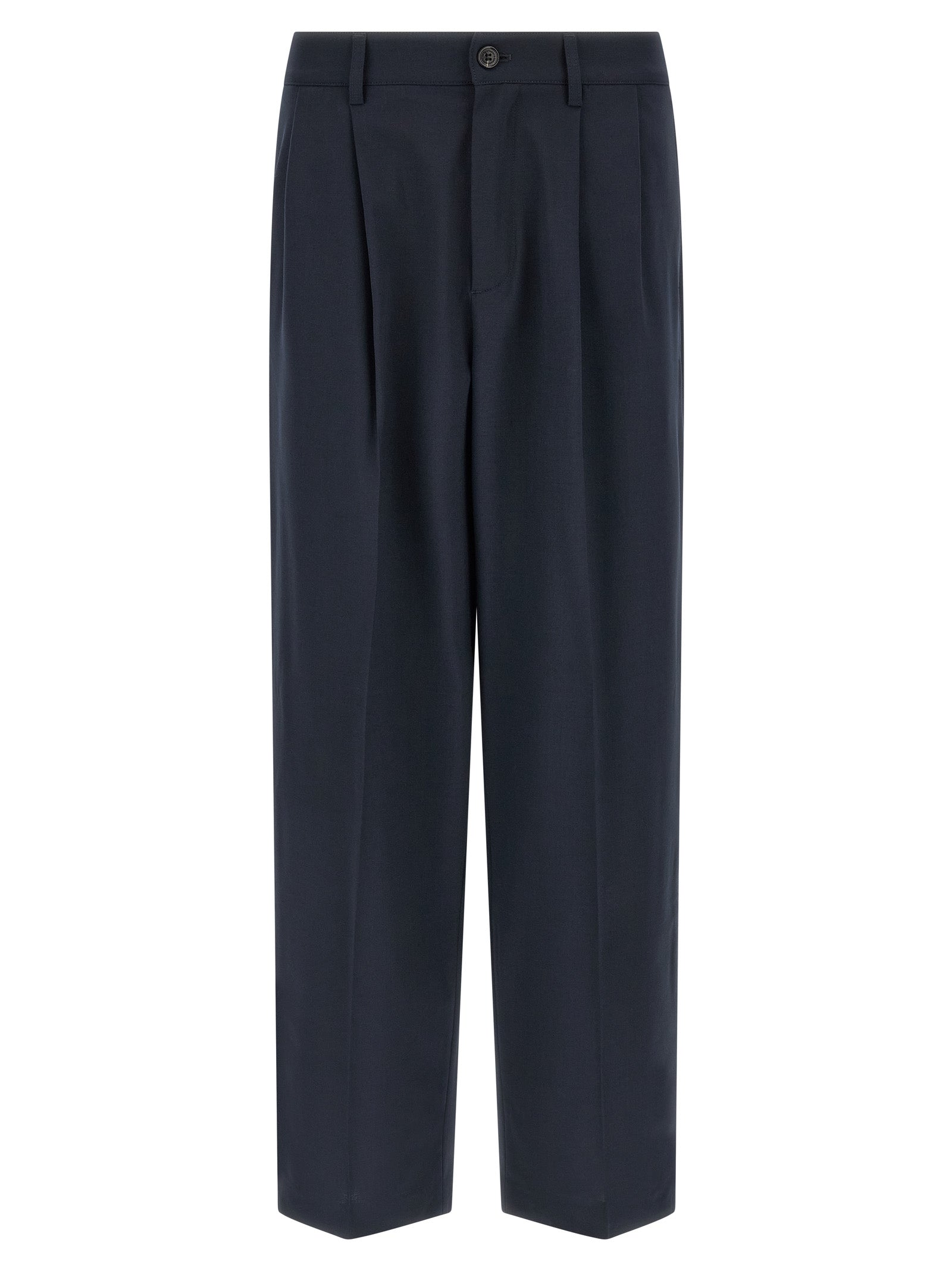 Whisky pants Blue Polyester Viscose Elastane