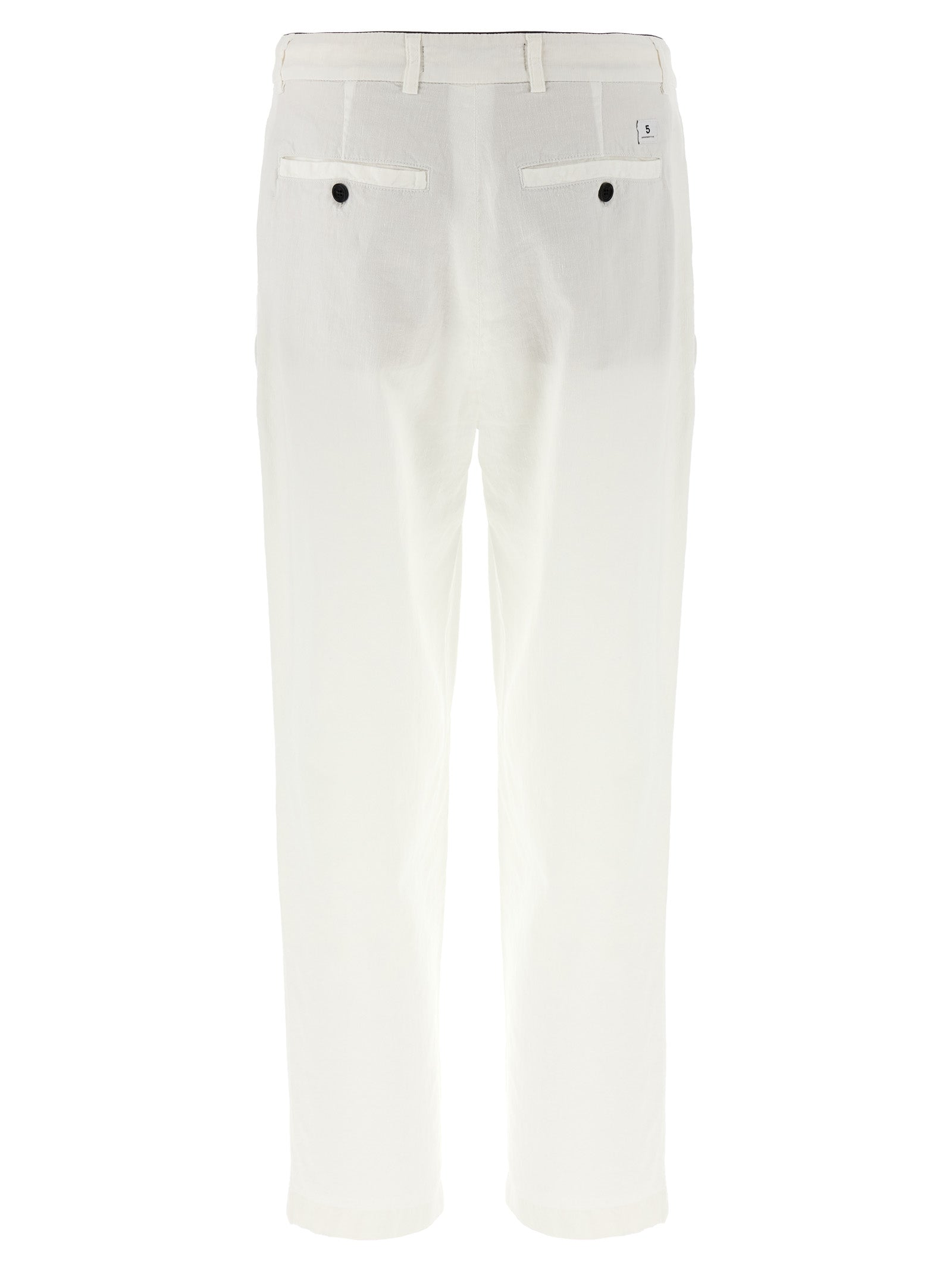 Gin pants White Linen Cotton Elastane