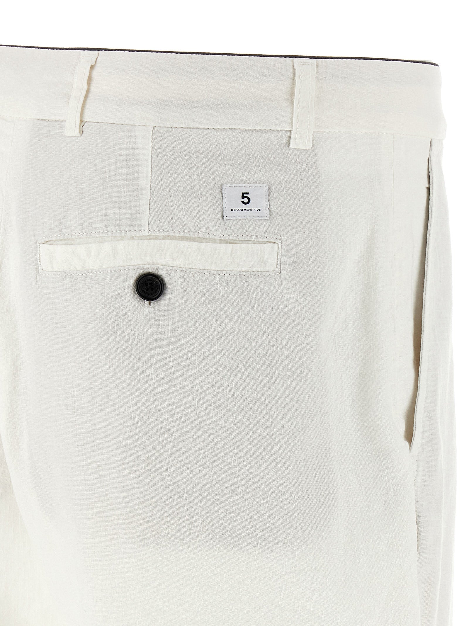 Gin pants White Linen Cotton Elastane