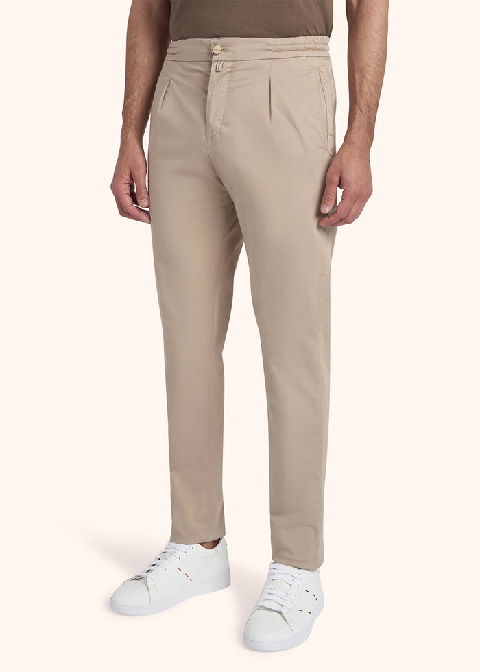 TROUSERS COTTON Beige Elastane