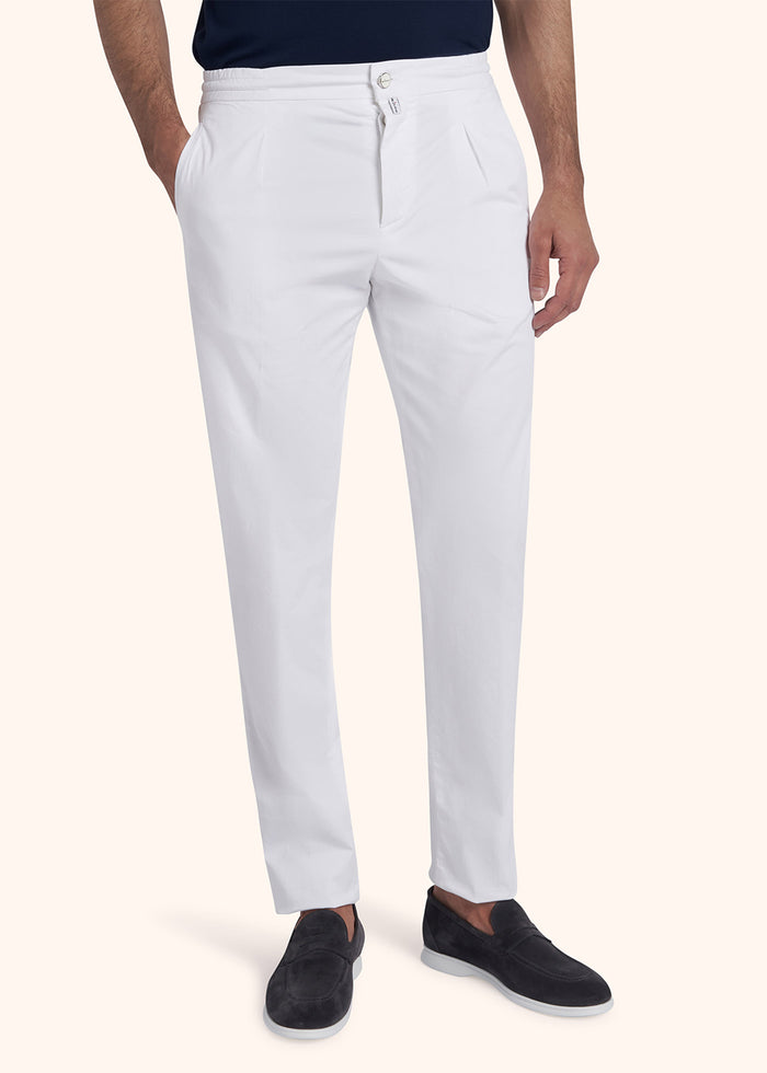 TROUSERS COTTON White Elastane