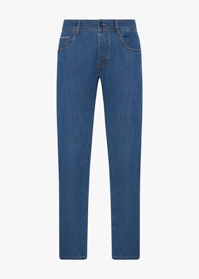TROUSERS COTTON Blue Polyethylene