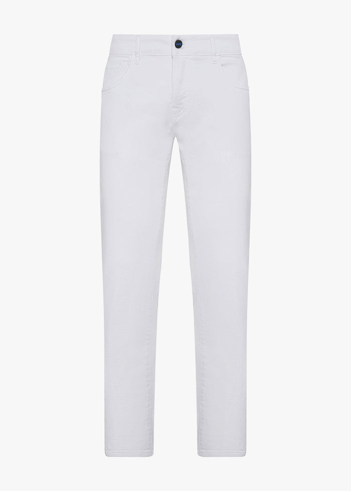 TROUSERS COTTON Optical White Elastane