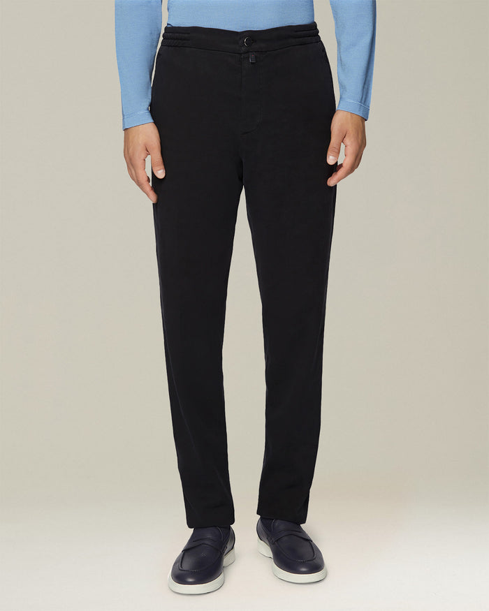 TROUSERS LYOCELL Black Cotton Elastane