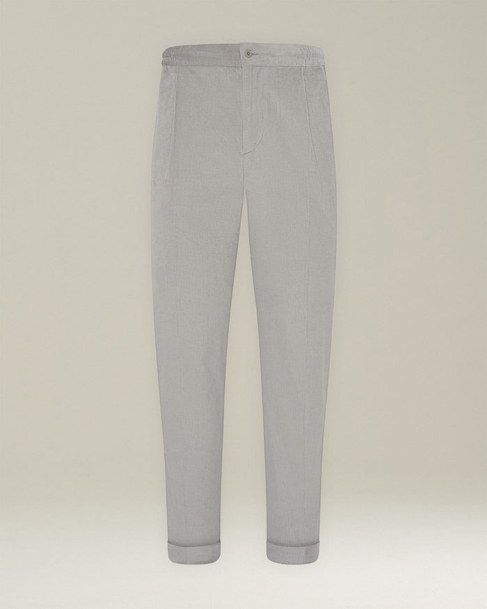TROUSERS COTTON Medium Grey Wool Elastane