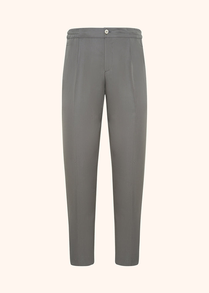 TROUSERS LYOCELL Green Viscose Silk