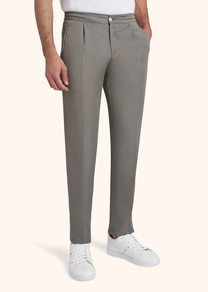 TROUSERS LYOCELL Green Viscose Silk