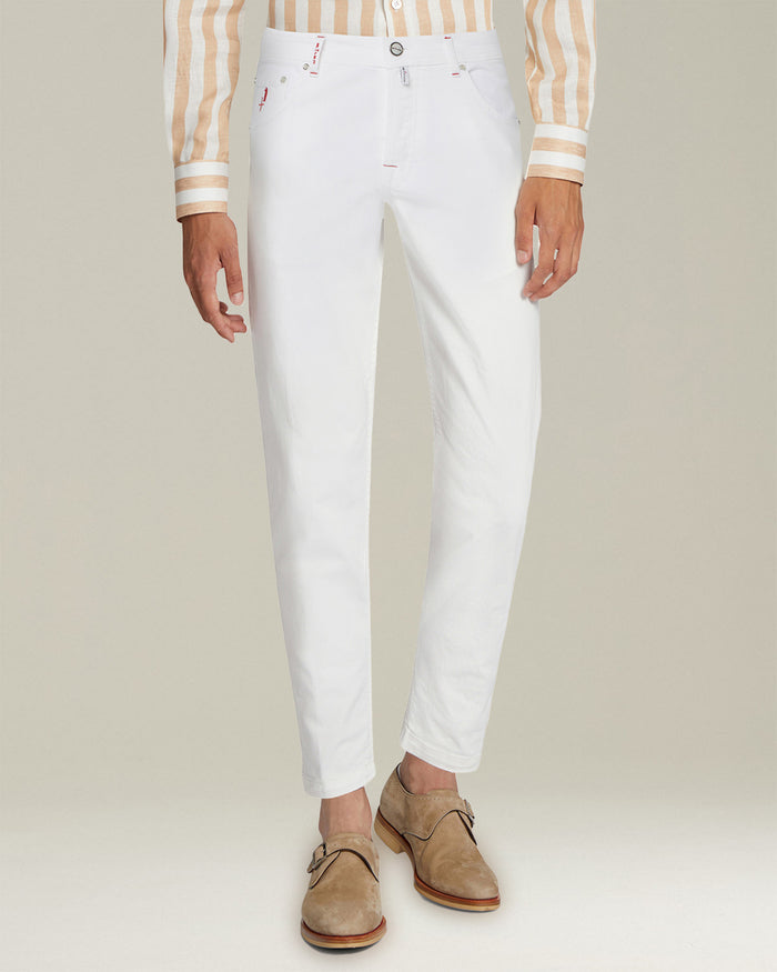 TROUSERS COTTON White Elastane Jean