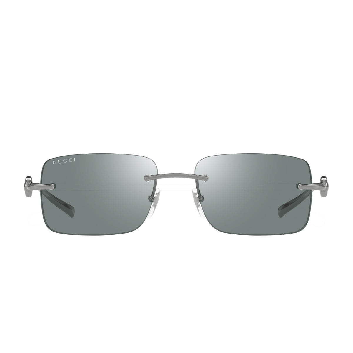 Gucci GG1703S Linea Horsebit 002 Silver Green Argento Metal Occhiali Da Sole