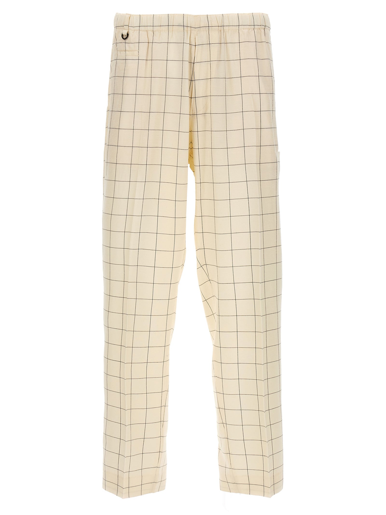 Checkered pants White/black