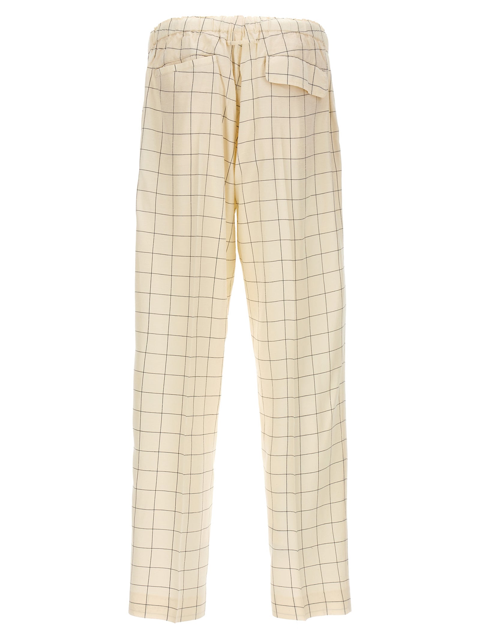 Checkered pants White/black