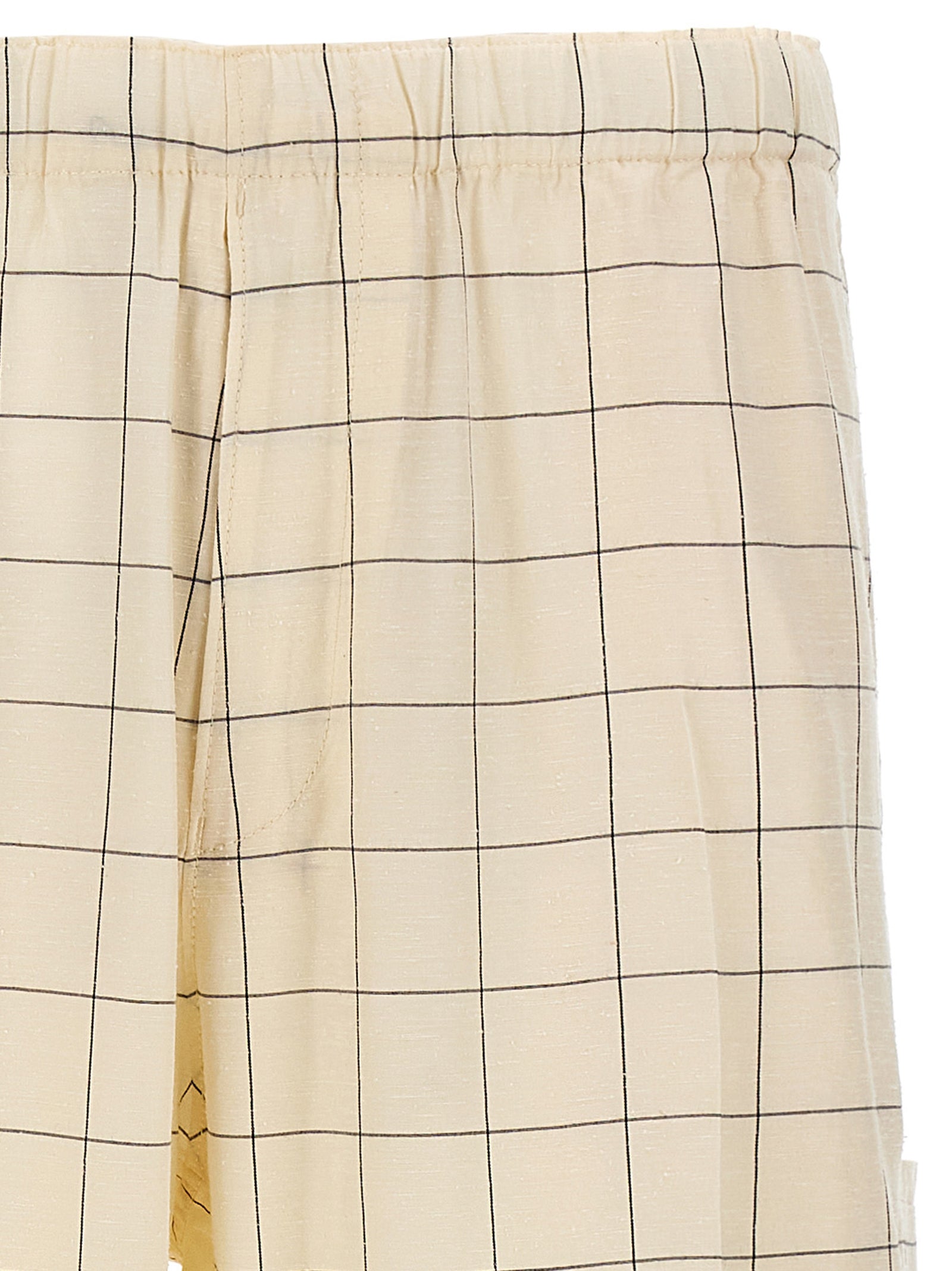 Checkered pants White/black