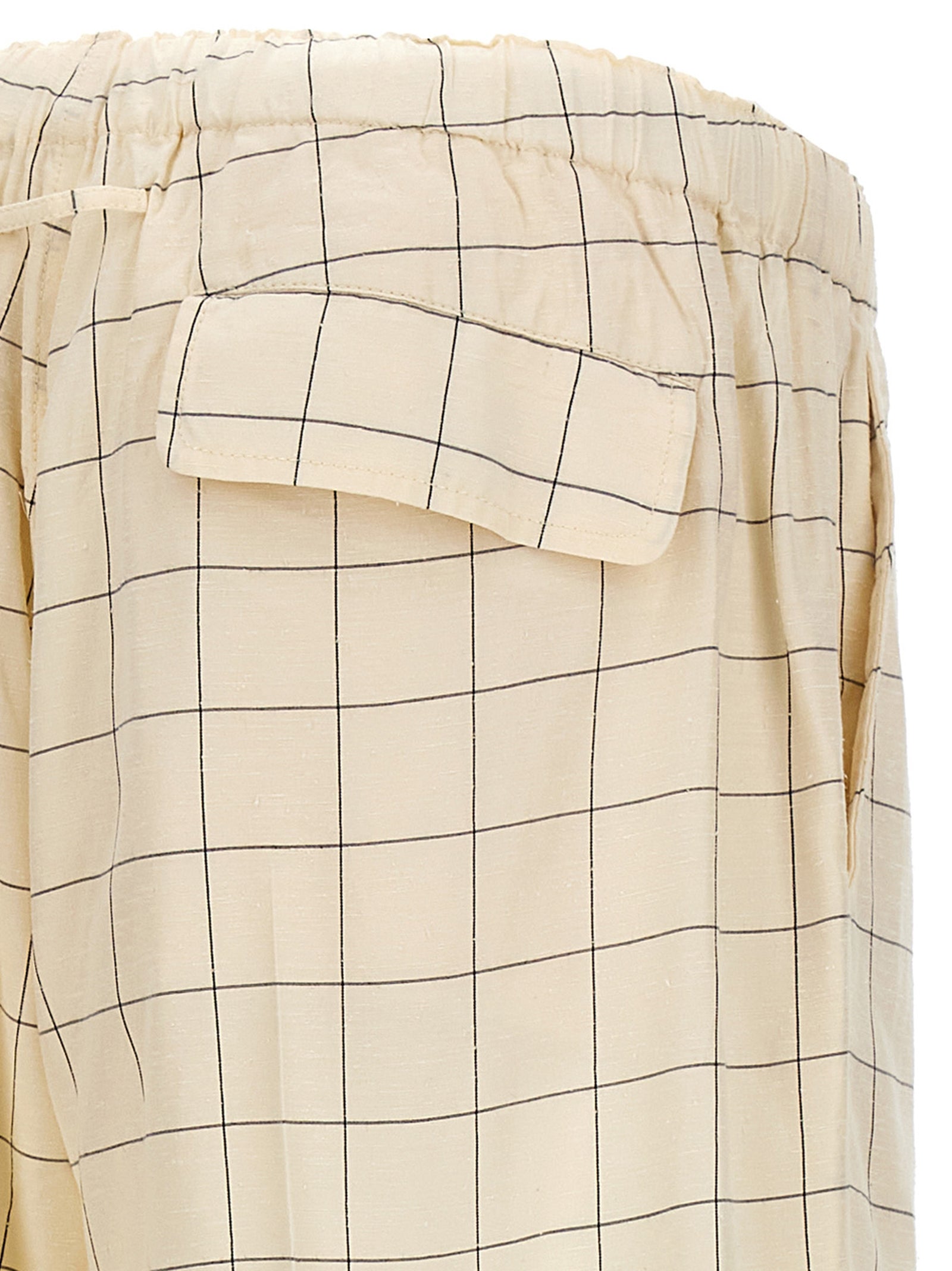 Checkered pants White/black