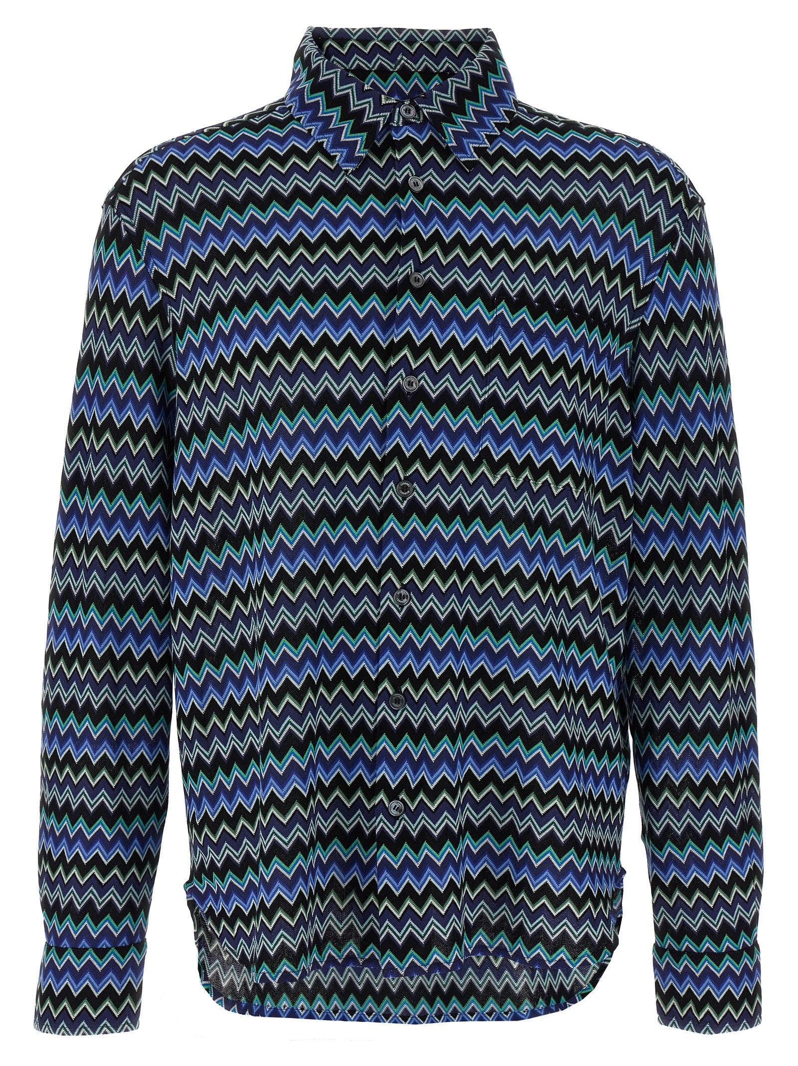 Zig-Zag shirt Multicolor Cotton Shirt, Blouse