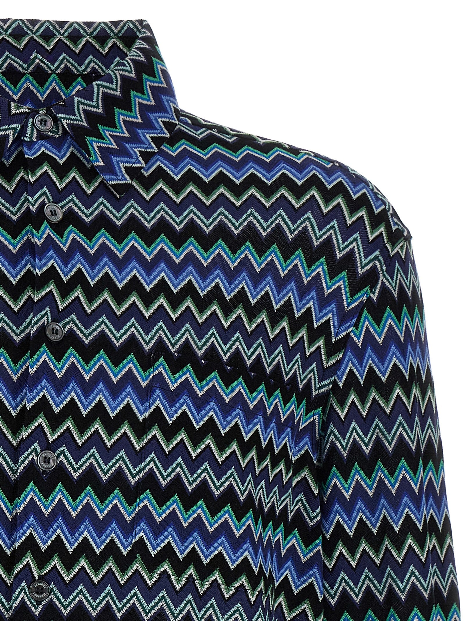 Zig-Zag shirt Multicolor Cotton Shirt, Blouse