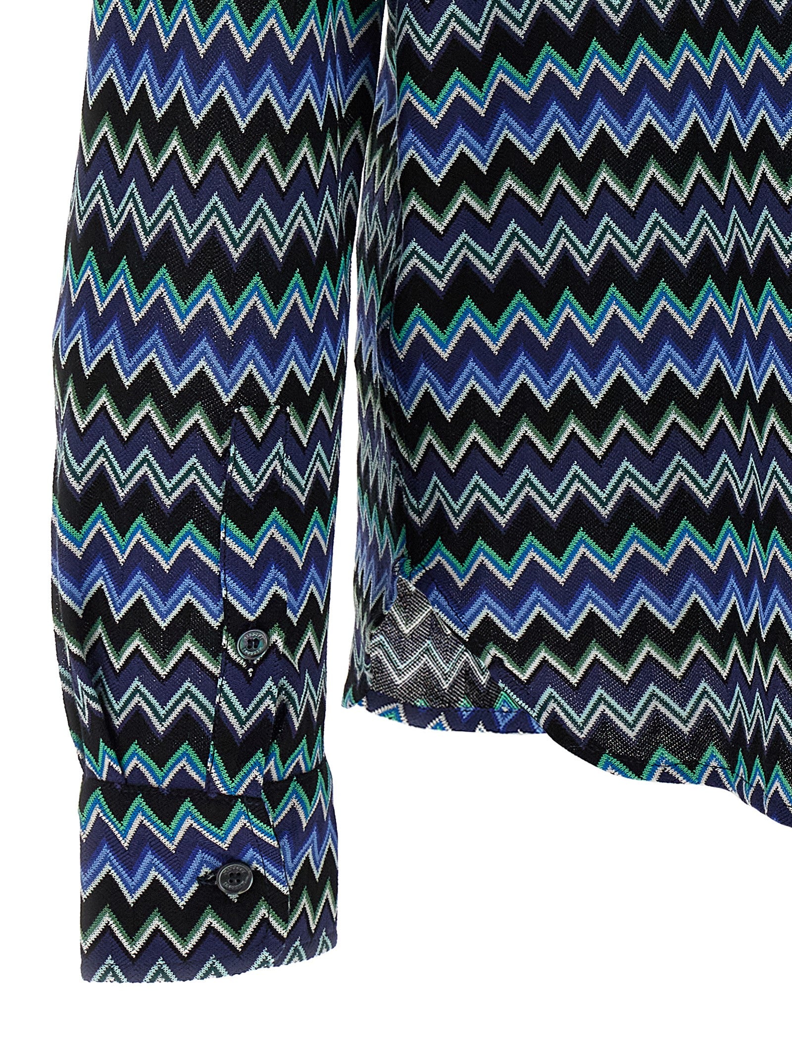 Zig-Zag shirt Multicolor Cotton Shirt, Blouse