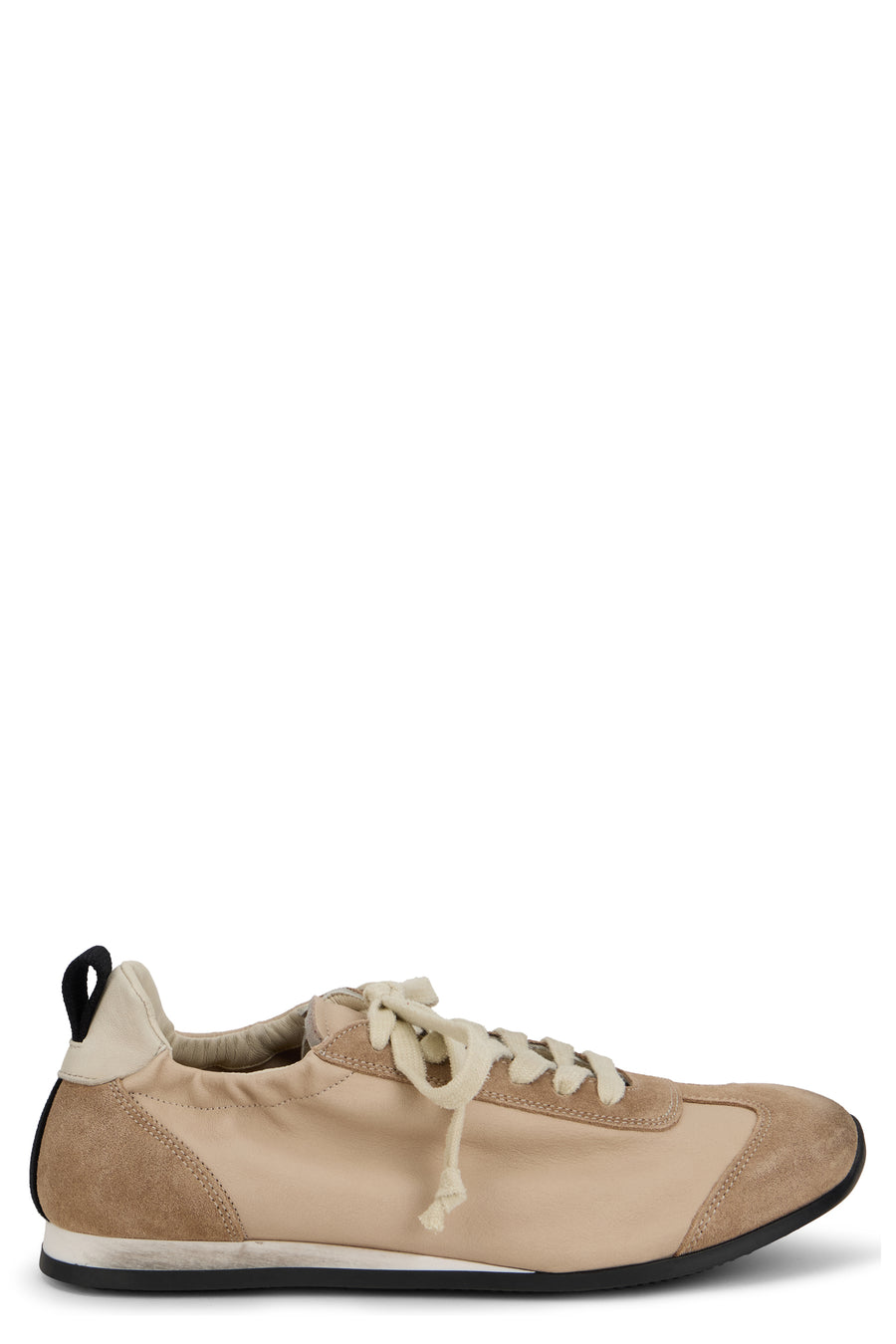 Leather Baseball Sneakers Dirty White Calfskin Trainers
