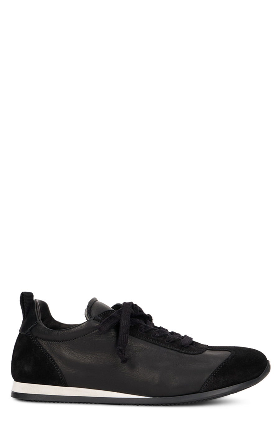Leather Sneakers Black Calfskin Trainers