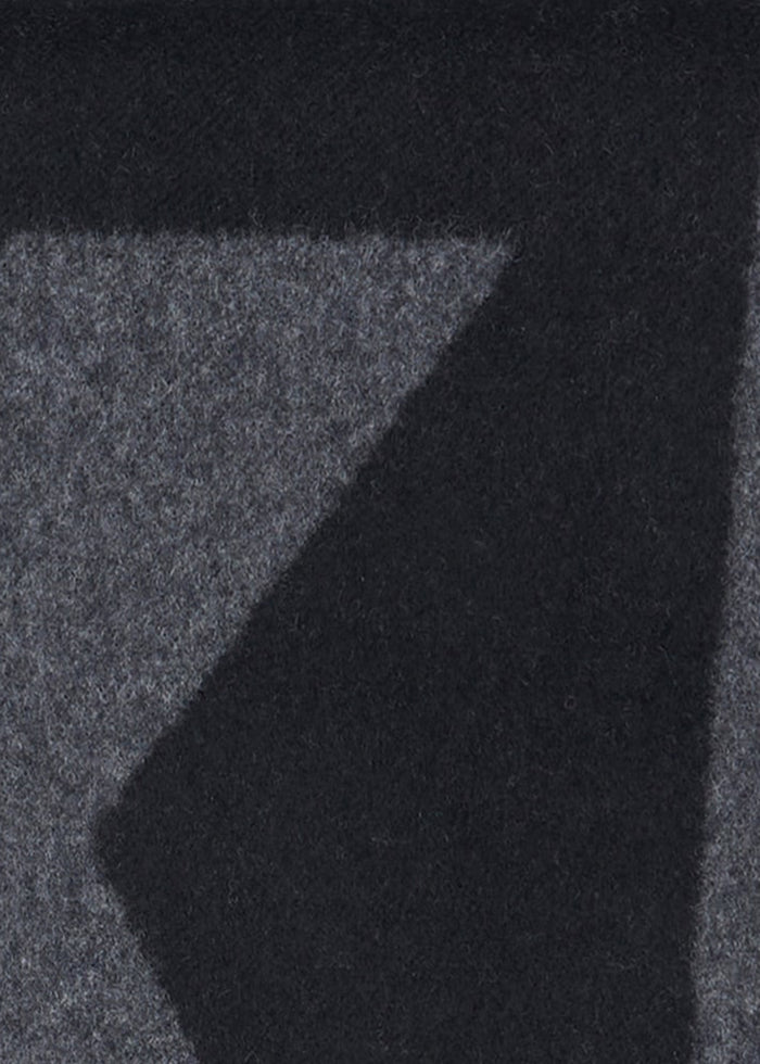 SCARF WOOL Black Cashmere Silk Scarves/gloves/hats
