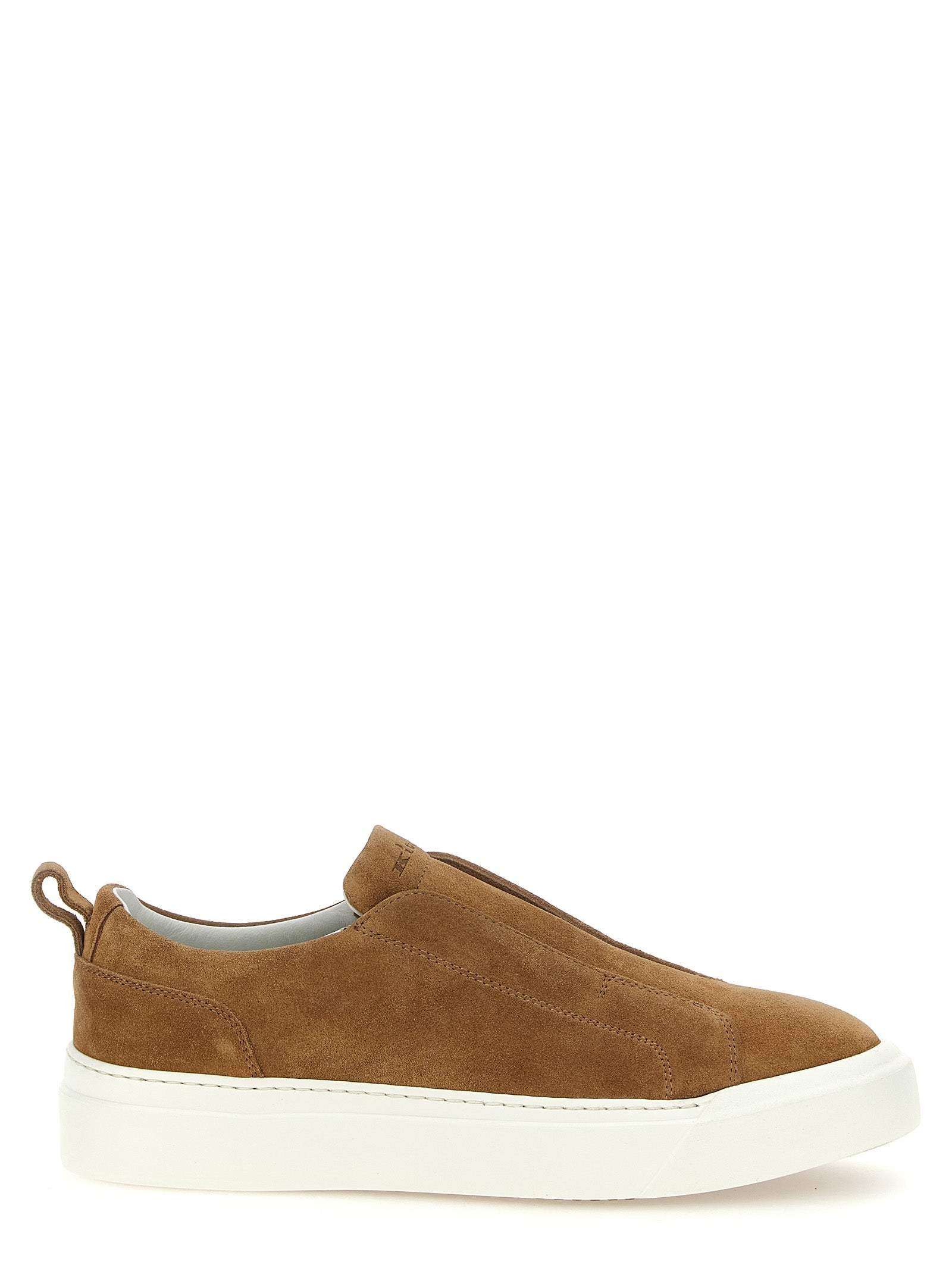 Suede sneakers Brown Calfskin Leather (bos Taurus)