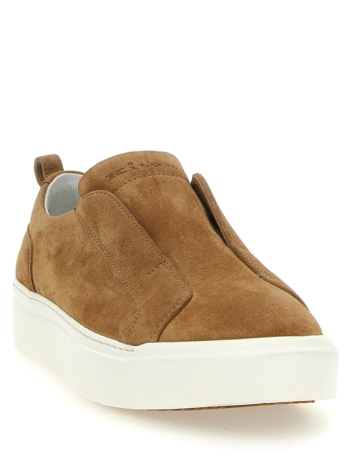 Suede sneakers Brown Calfskin Leather (bos Taurus)