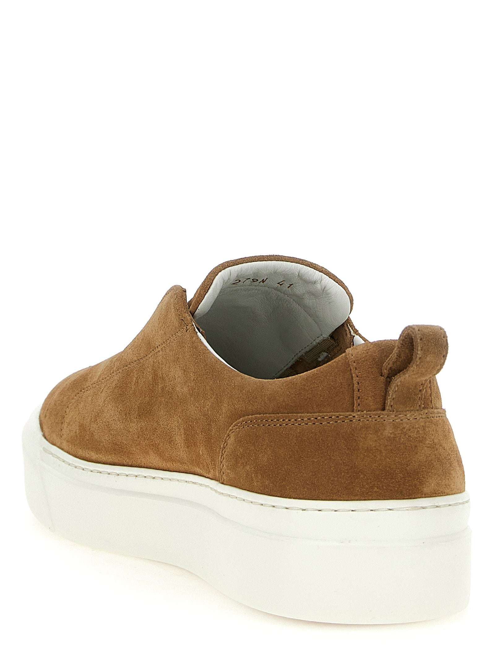 Suede sneakers Brown Calfskin Leather (bos Taurus)