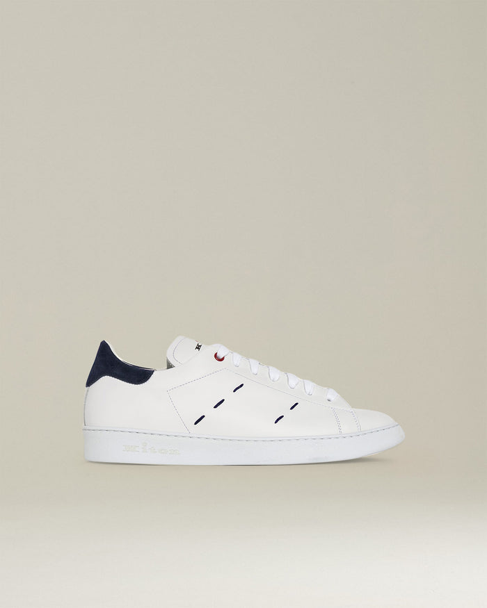 SNEAKERS SHOES CALFSKIN White/blue Sole Evac