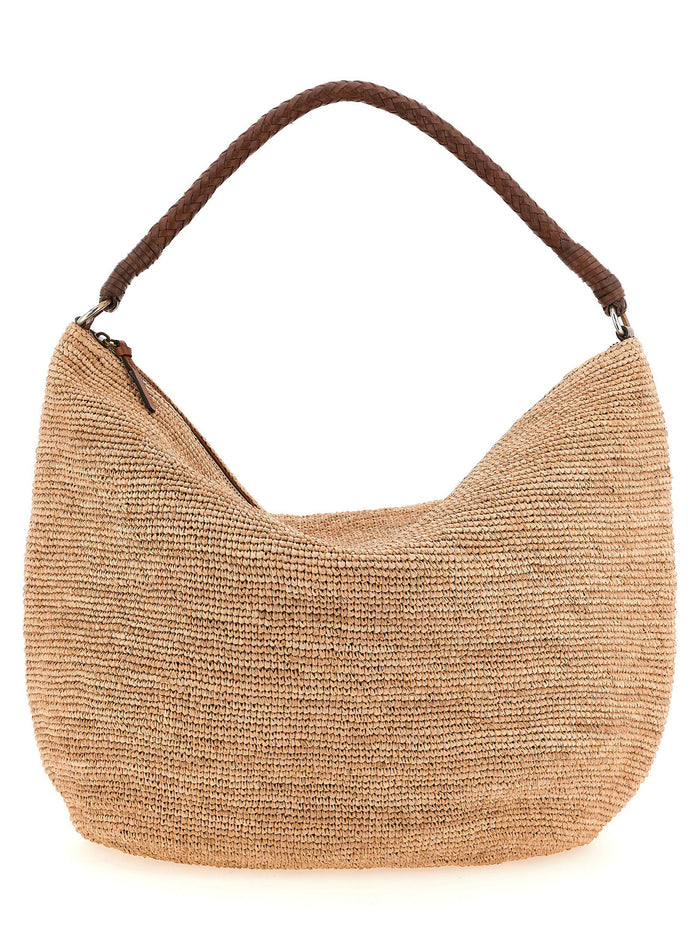 Utopia Shoulder Bag Beige Raffia Hand
