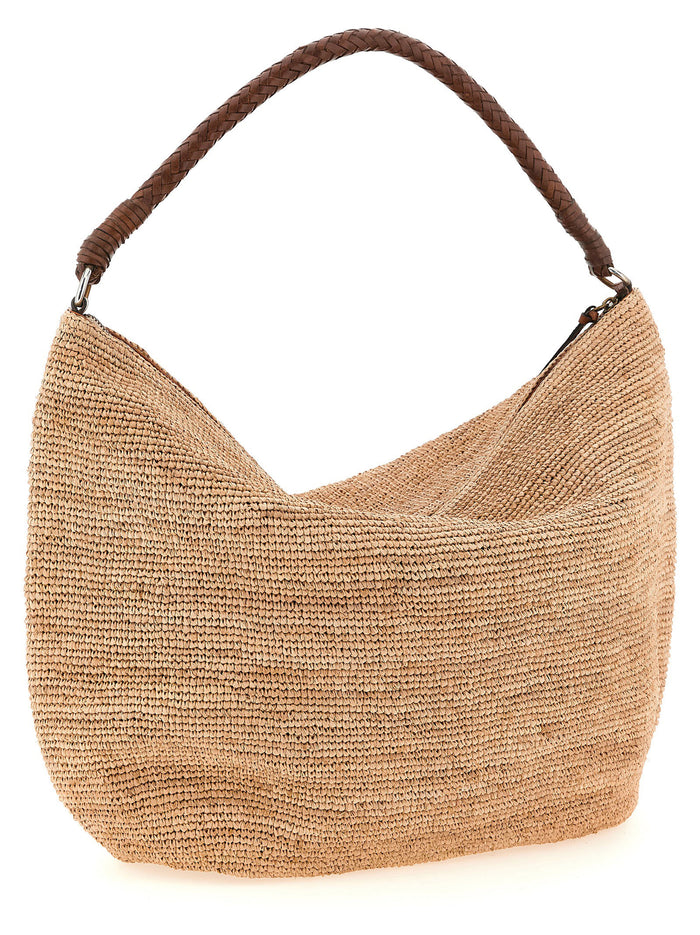 Utopia Shoulder Bag Beige Raffia Hand
