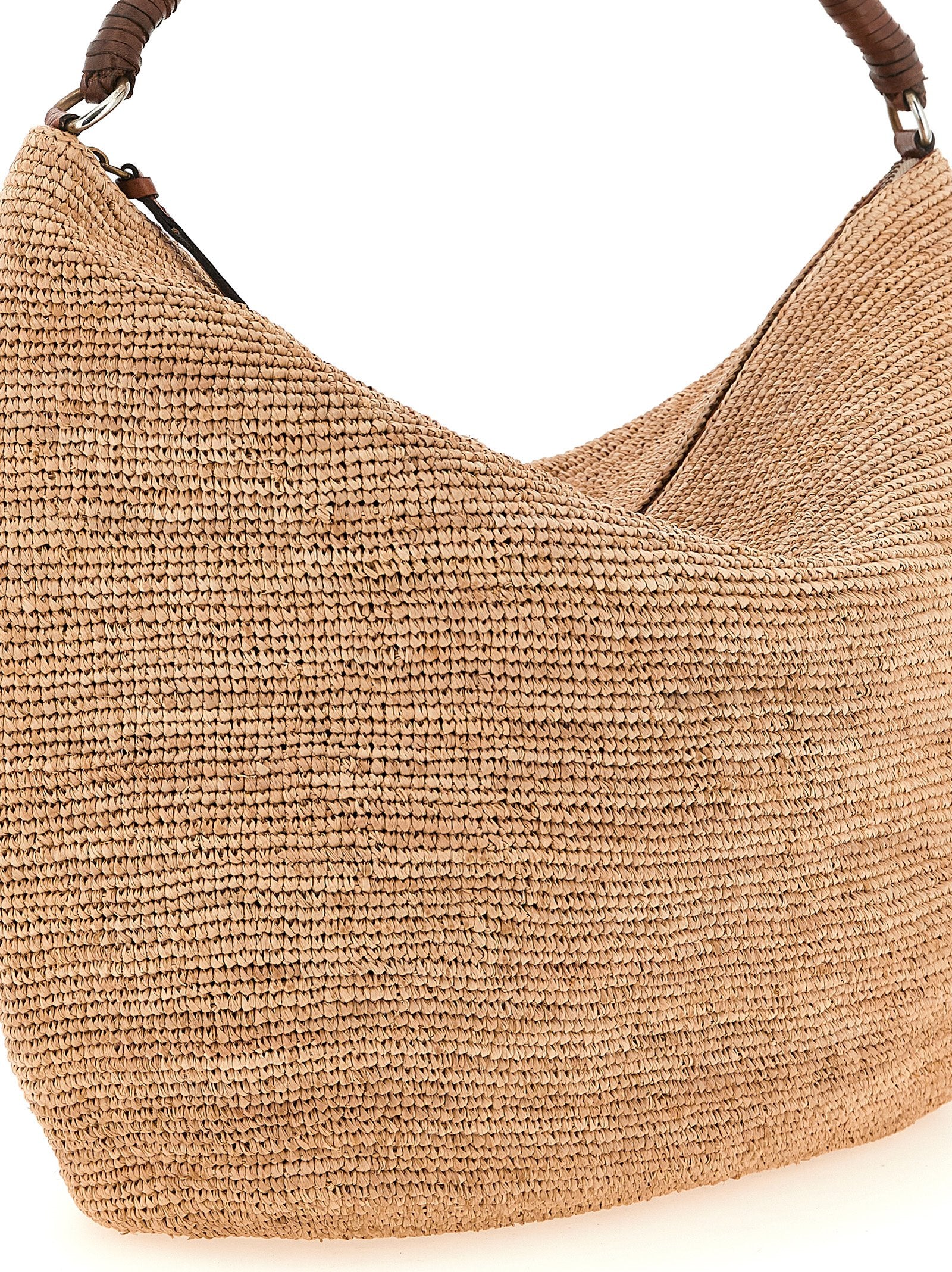 Utopia Shoulder Bag Beige Raffia Hand