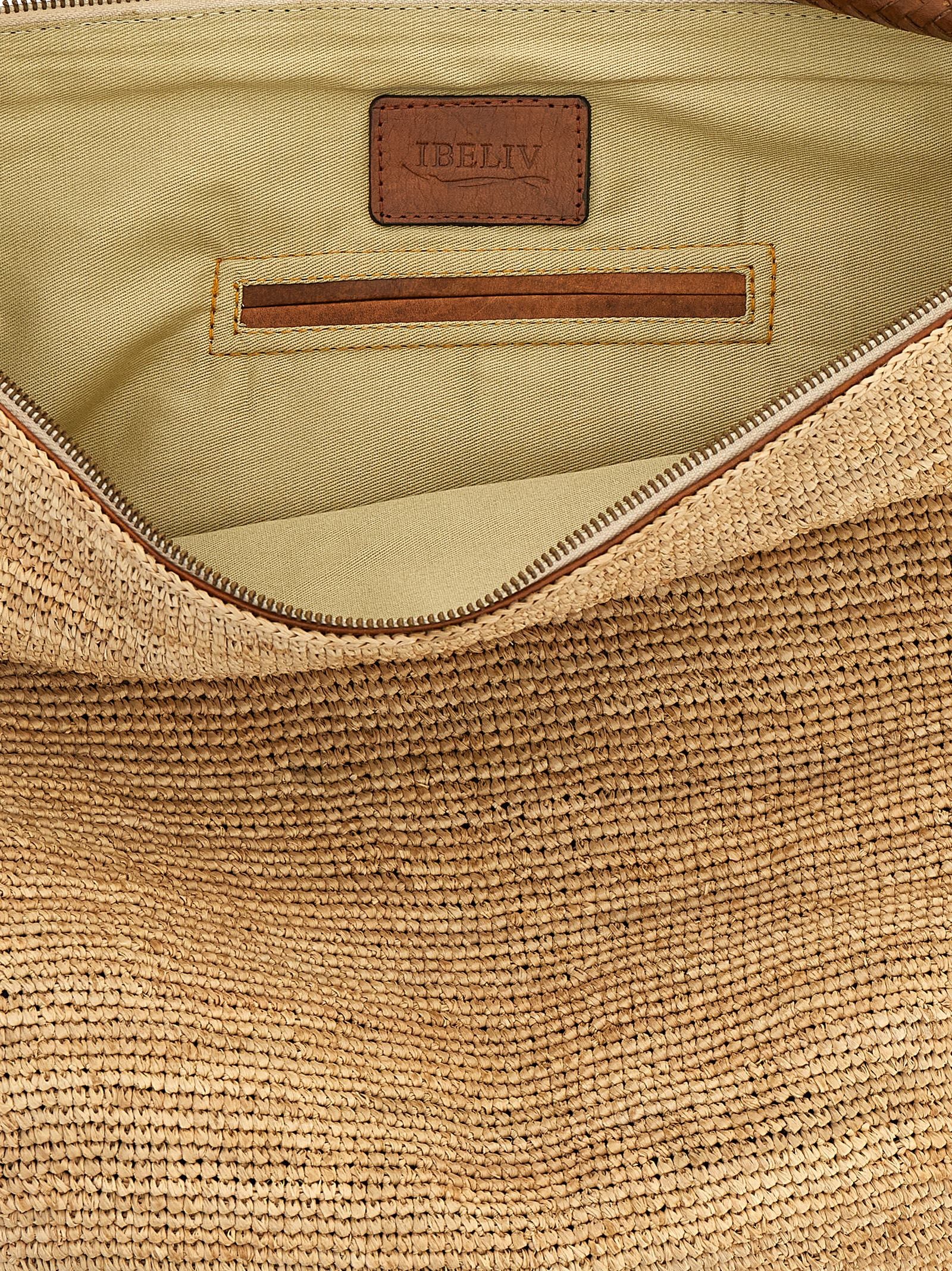 Utopia Shoulder Bag Beige Raffia Hand