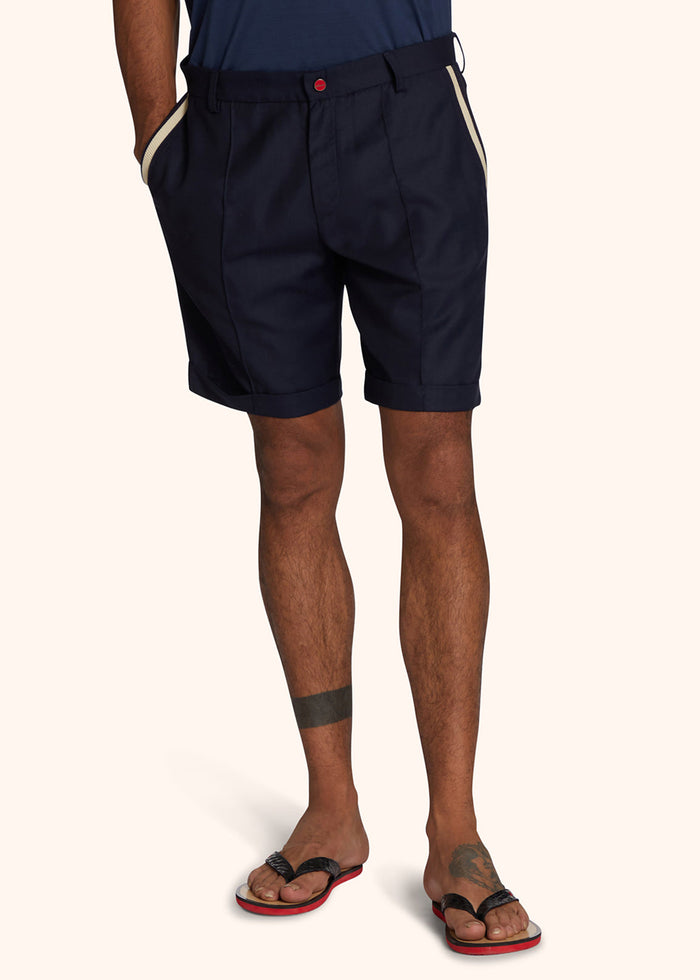 BERMUDA VIRGIN WOOL Cornflower Blue Polyamide/nylon Trousers