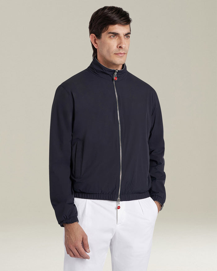 BLOUSON POLYESTER Navy Blue Viscose Elastane Outerwear