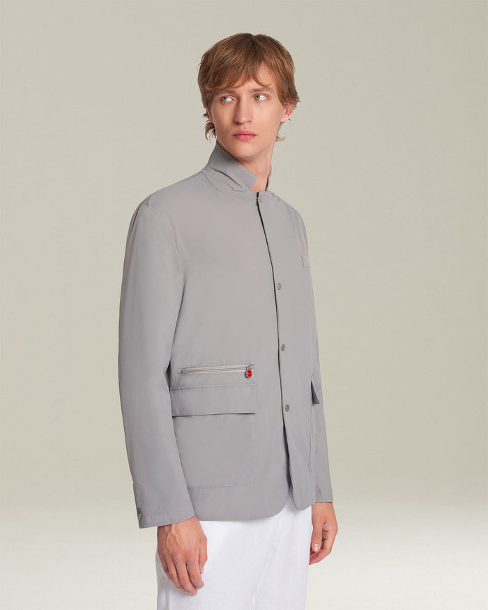 JACKET POLYESTER Grey Viscose Elastane