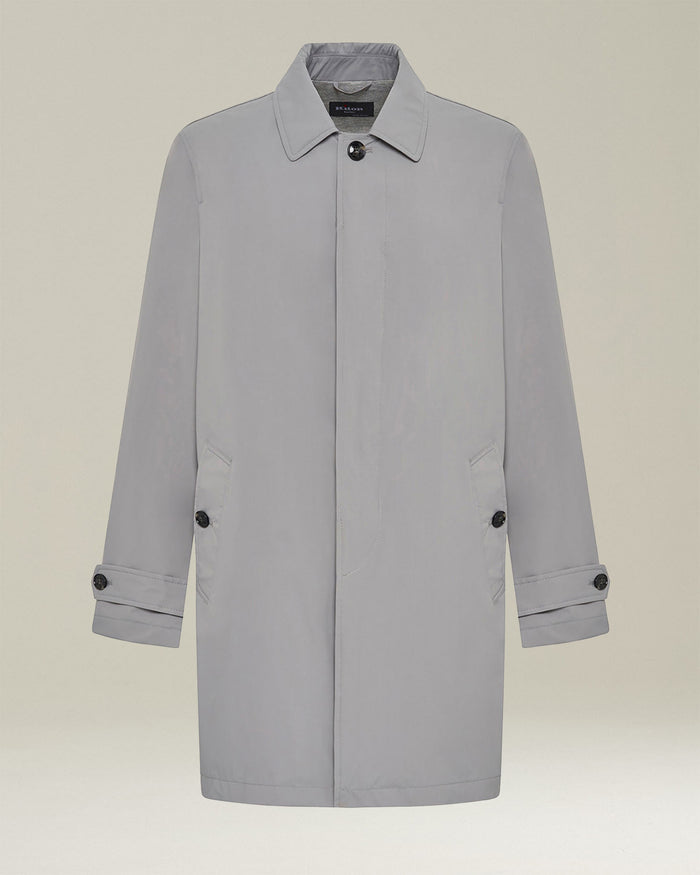 COAT POLYESTER Grey Viscose Elastane Outerwear