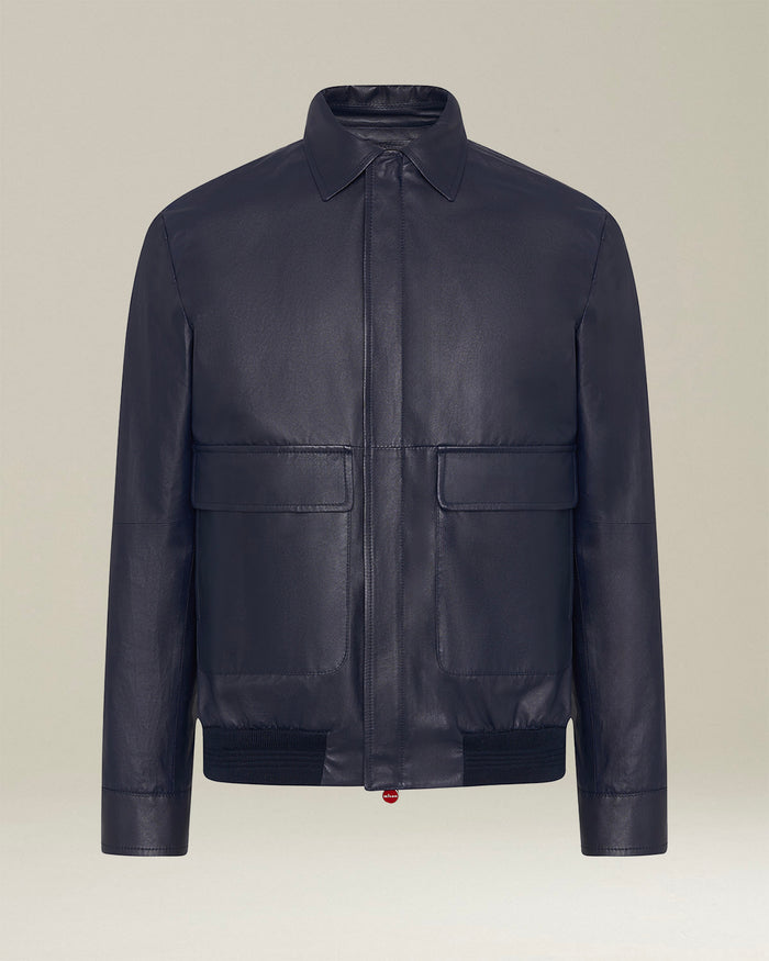 BLOUSON LAMBSKIN Navy Blue Outerwear