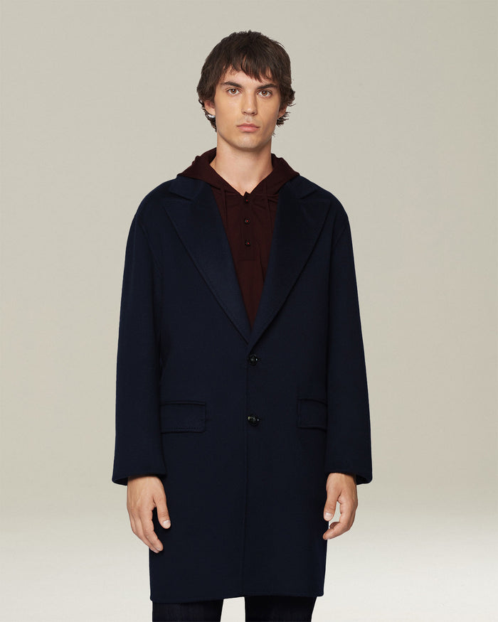 OUTDOOR JACKET CASHMERE Navy Blue Outerwear