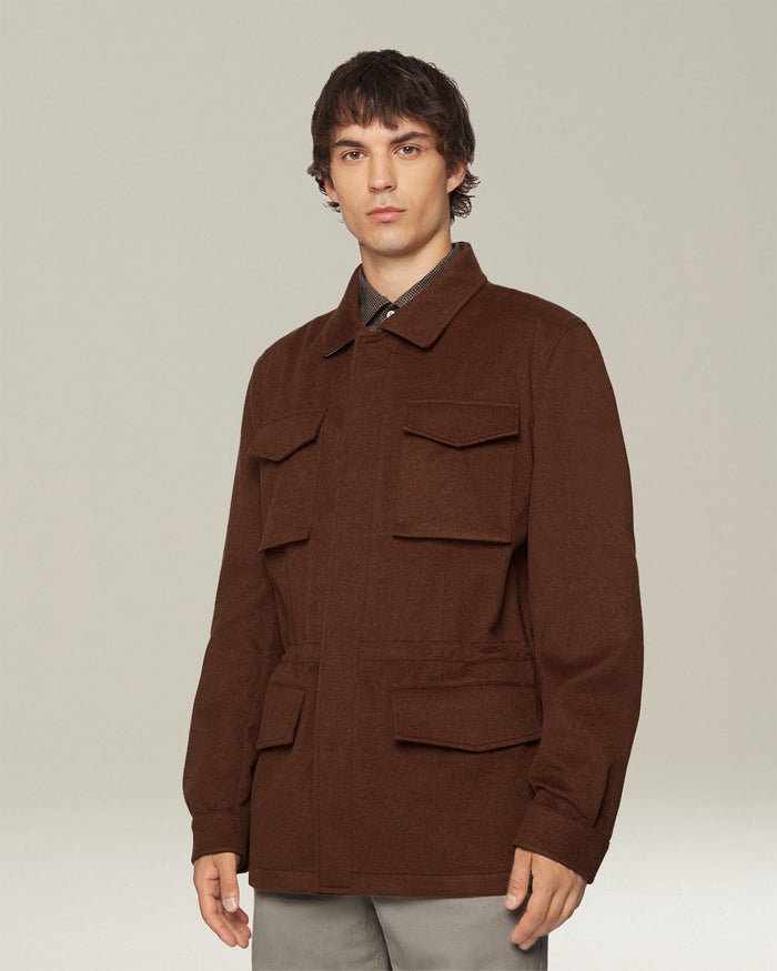 OUTDOOR JACKET CASHMERE Rust Polyester Outerwear