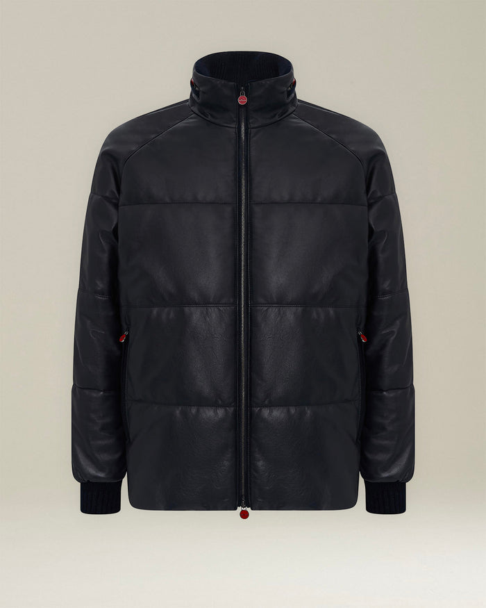 BLOUSON LAMBSKIN Navy Blue Lining Polyester Outerwear