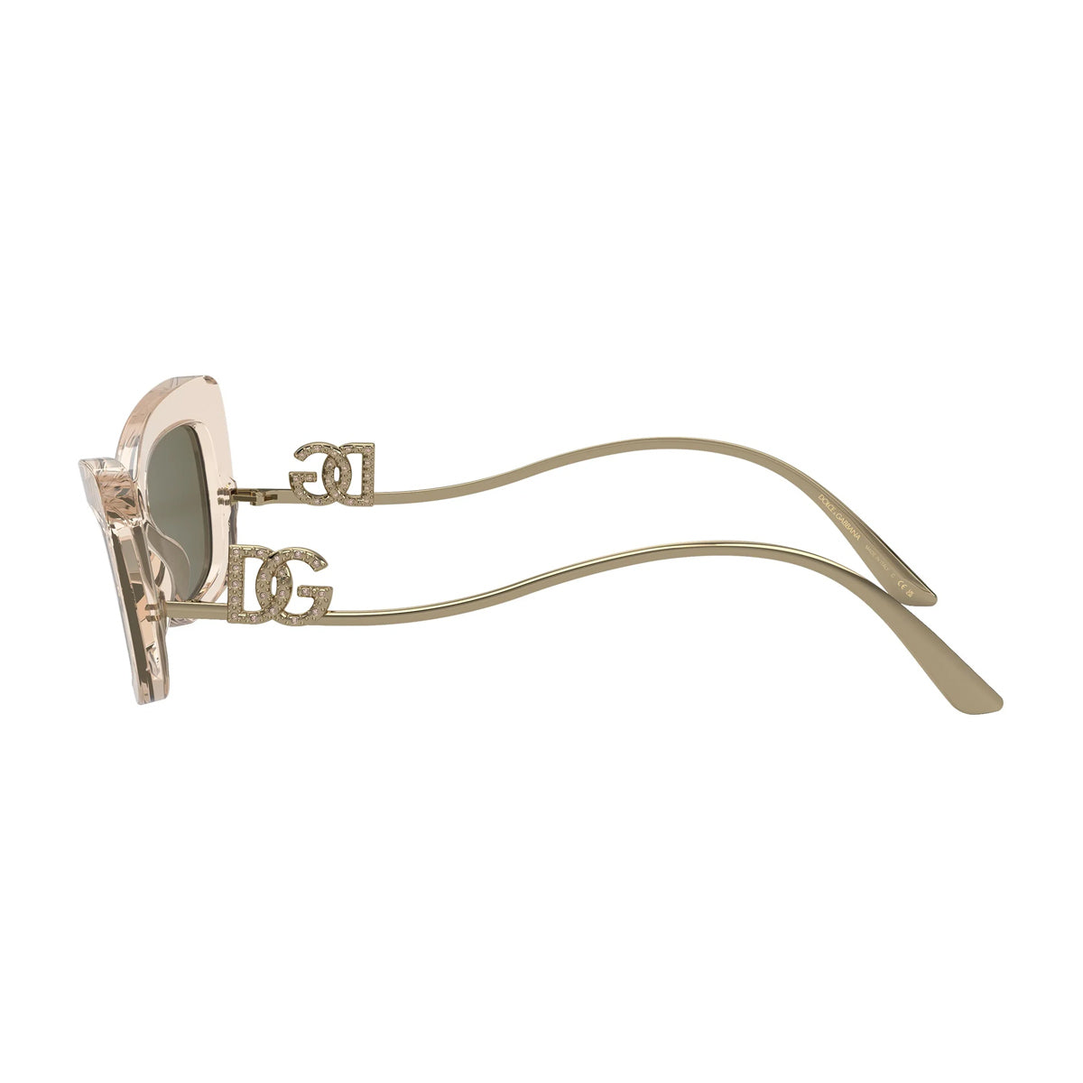 DG4467B Linea DG Crystal 31486X Trasparent Pink Rosa Acetate/metal Occhiali Sole
