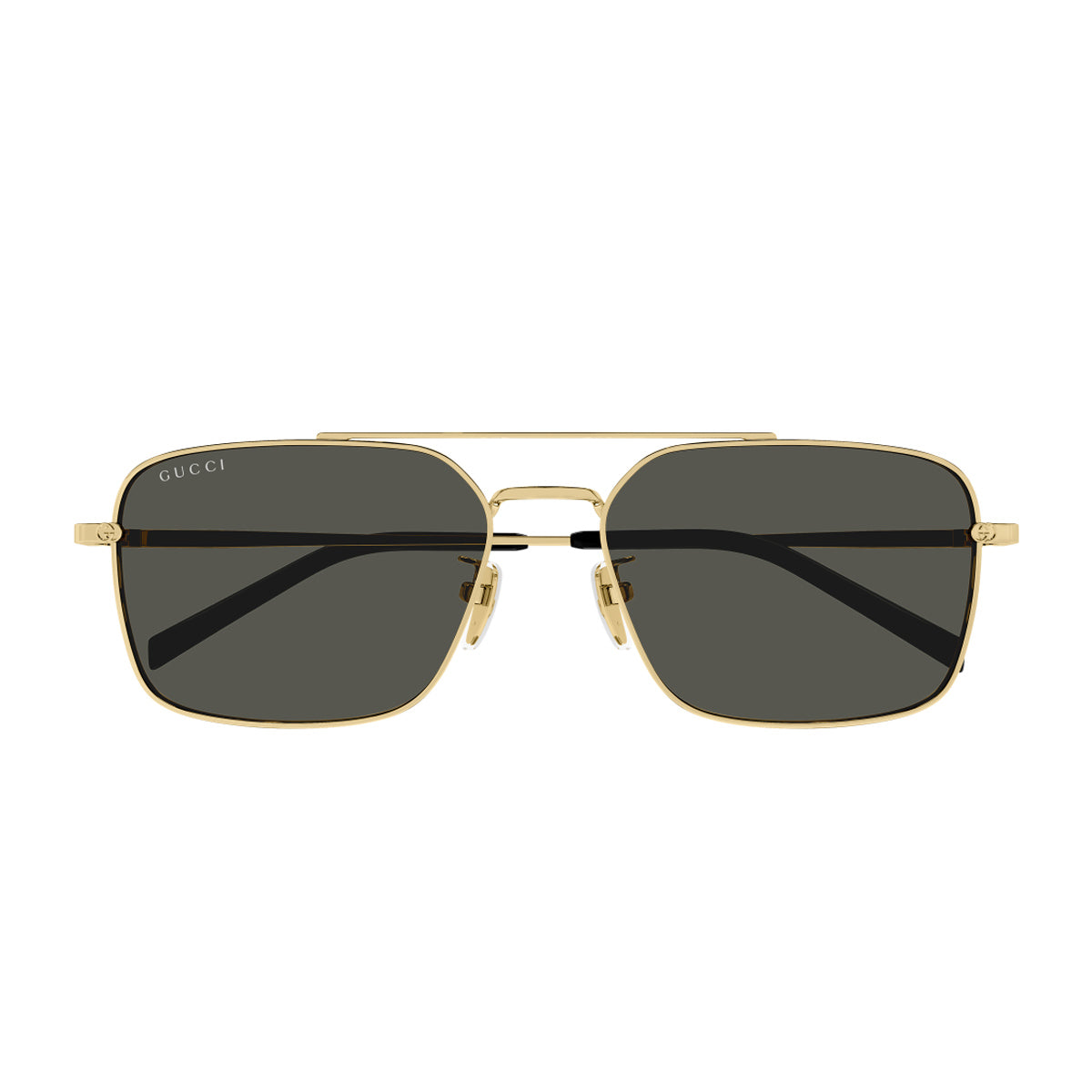 Gucci GG1957SA Linea Institutional Logo 001 Gold Grey Oro Metal Occhiali Da Sole