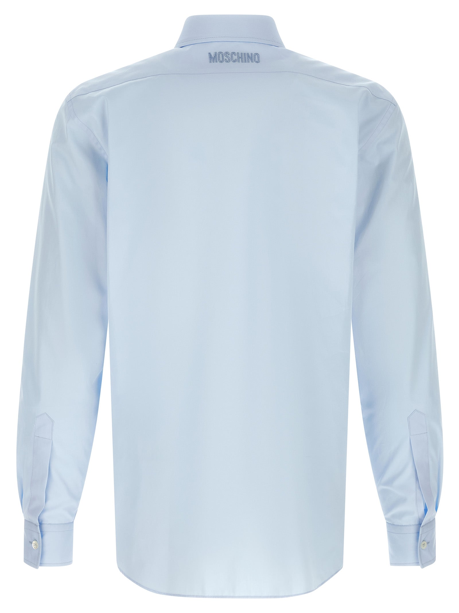 Trompe-lœil print shirt Light Blue Cotton Shirt, Blouse