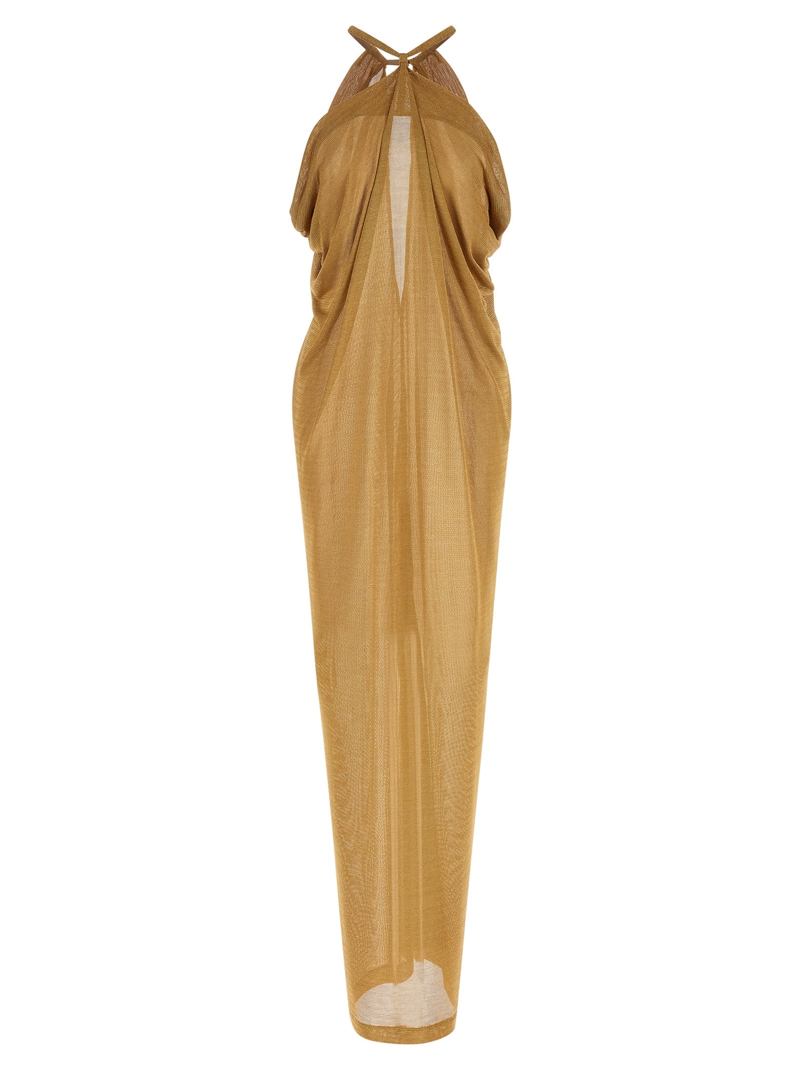 Lurex dress Gold Viscose