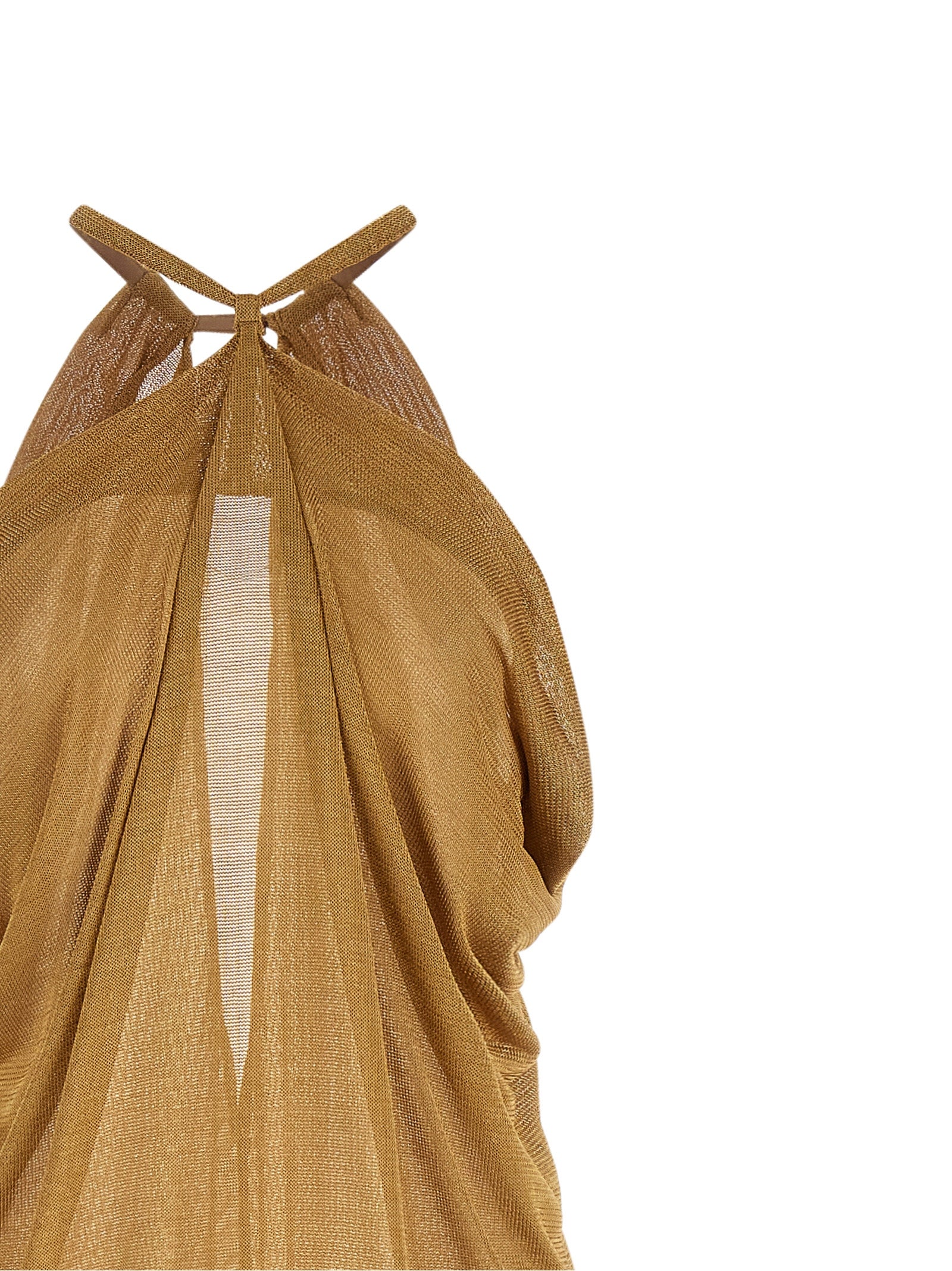 Lurex dress Gold Viscose