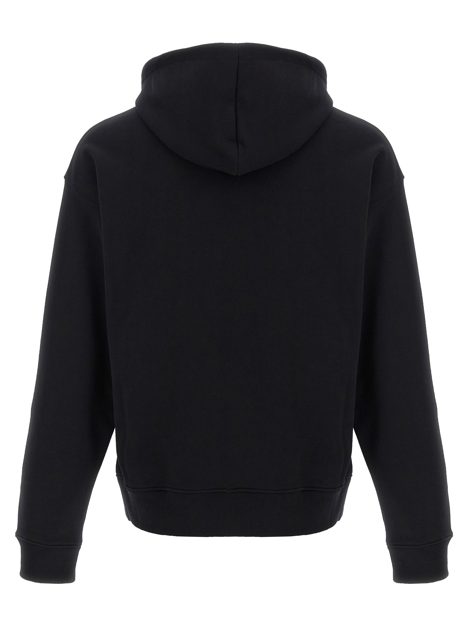 Teddy print hoodie Black Cotton Sweatshirt
