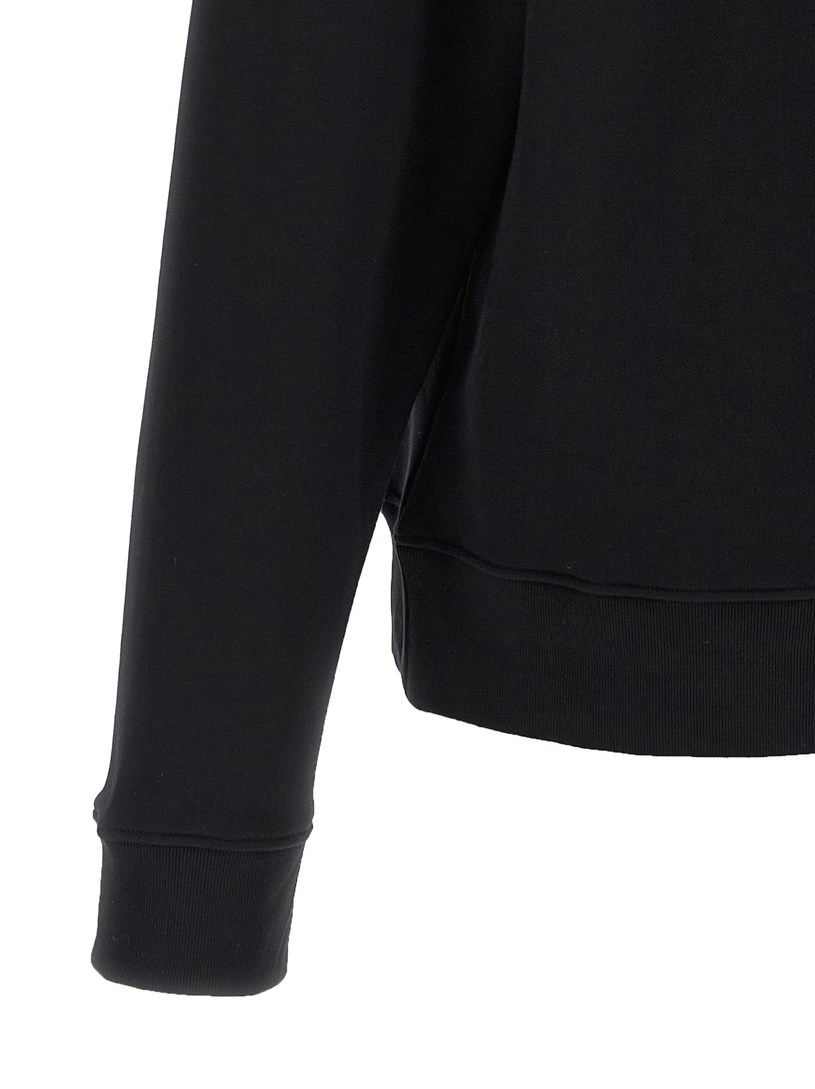 Teddy print hoodie Black Cotton Sweatshirt