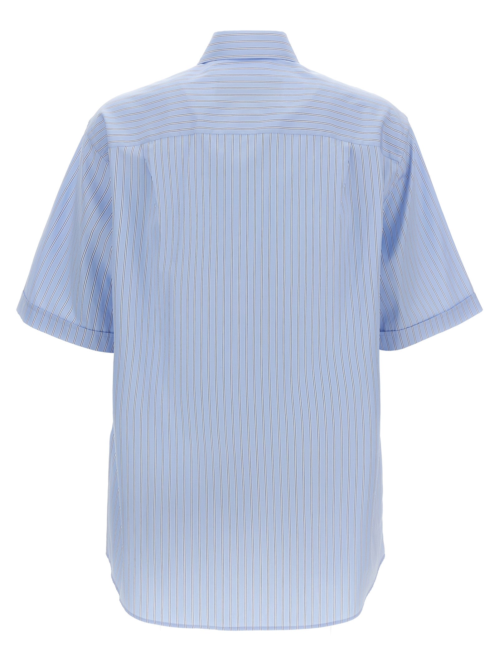 Valentino Garavani Vlogo embroidery shirt Light Blue Cotton Shirt, Blouse