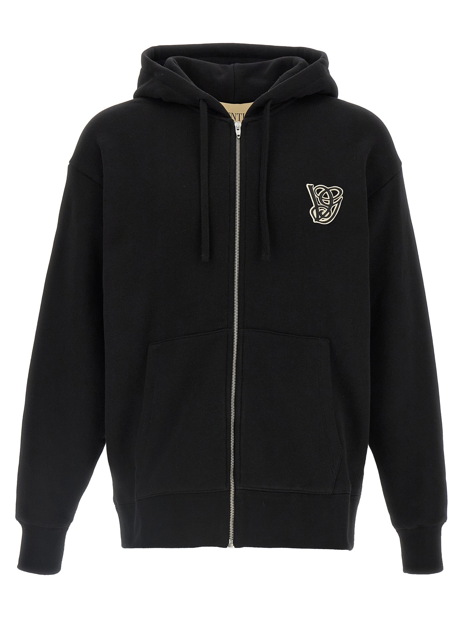 Valentino Garavani hoodie VG patch Black Cotton Sweatshirt