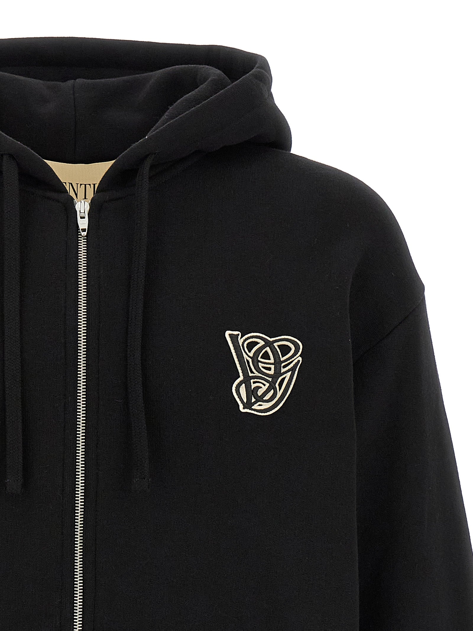 Valentino Garavani hoodie VG patch Black Cotton Sweatshirt