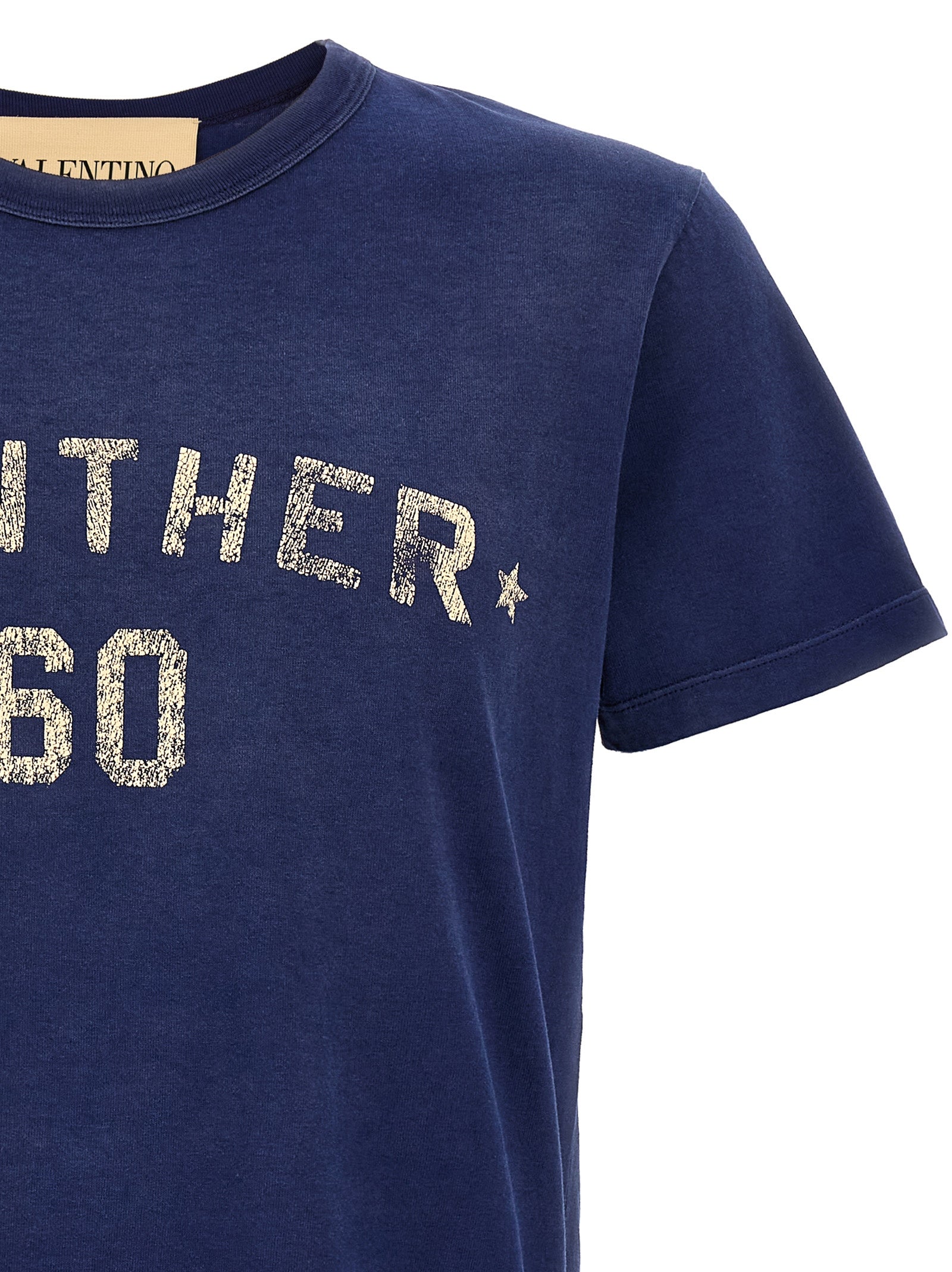 Valentino Garavani Panther T-shirt Blue Cotton